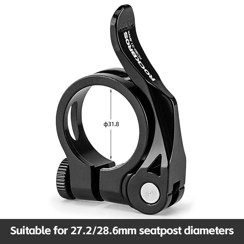 ROCKBROS Bicycle Seat Post Clamp Aluminum Alloy Installation Quick Release Cycling Seat Clamp Convenient Bike Parts Seatpost