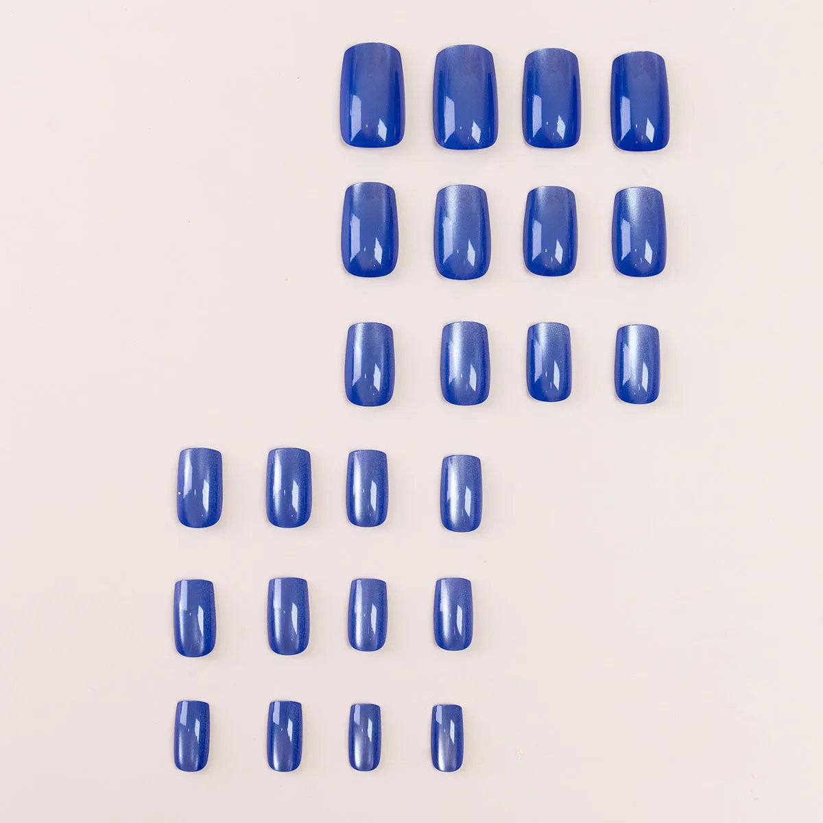 24pcs Cat's Eye Press on Nails Wearing Square Head French Ballet Nail Art Tips for Women Removable False Nails with Jelly Glue