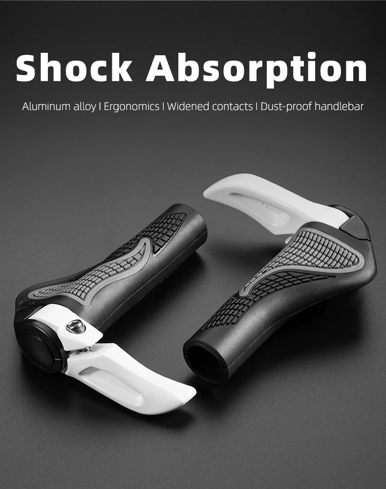 ROCKBROS Bicycle Grips MTB Mountain Bike Handlebar Grips Horns Shofar Vice Handle Bike Grips Shockproof Rubber Cycling Grips