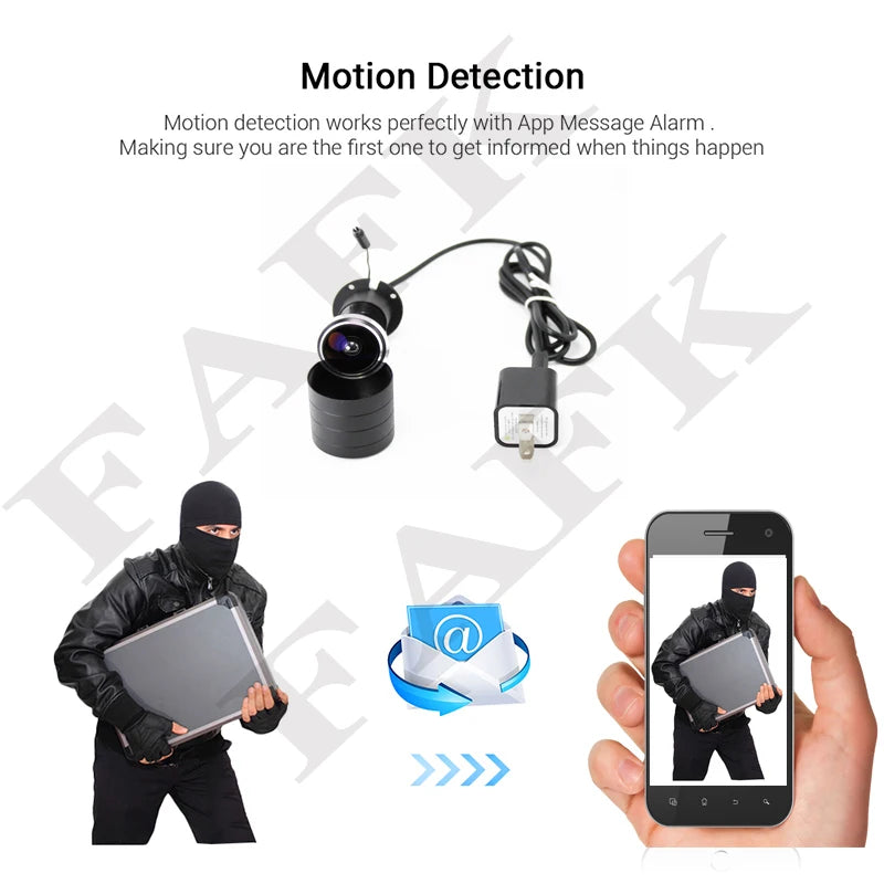 V380 Door Eye Hole Security 1080P HD  1.7mm Lens Wide Angle FishEye CCTV Network Mini Peephole Door WifI  Camera P2P ONVIF