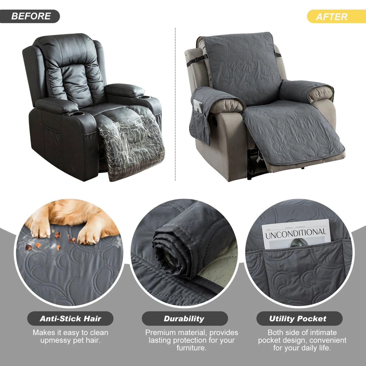 1PC 100% Waterproof Pet Blanket: Keep Your Furniture& Couch Clean & Protected From Dog & Cat Hair!