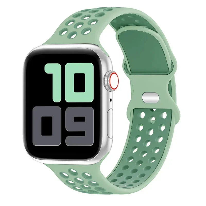 Strap For Apple Watch Band 49mm 44mm 45mm 42mm 41mm 38mm 40mm correa Silicone sports bracelet iwatch 8 SE 7 6 5 Ultra 49mm