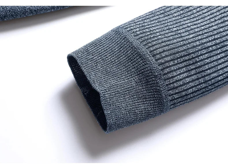 Male Fleece Polo Shirt Men's Pullover Autumn Winter T-shirt Collar Sweaters Cold Blouse Navy Blue Khaki Korean Clothing