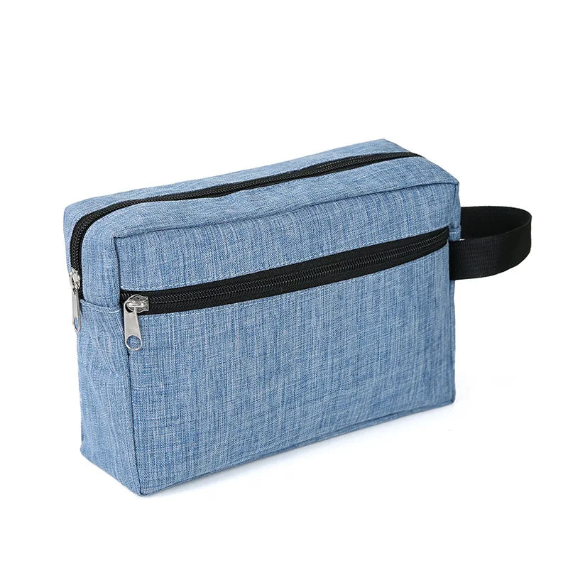 Multifunctional Simple Waterproof Oxford Cloth Cosmetics Bag Thickeneded Double-layer Cosmetic Bag Large Capacity Portable St...