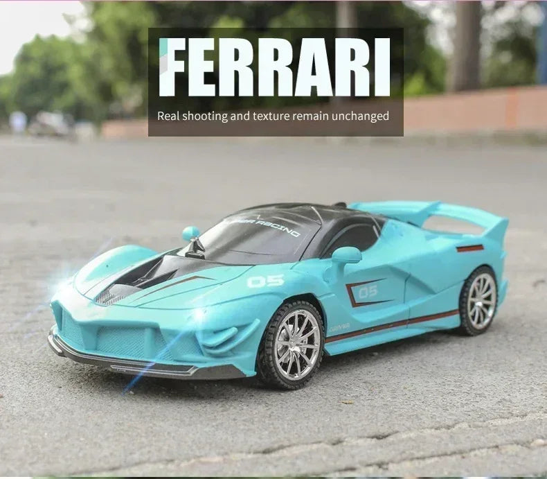 1:18 Radio Remote Control Car Chargeable RC Car High Speed 15km/h 2.4G With LED Light Toys for Boys Girls Vehicle Racing Hobby