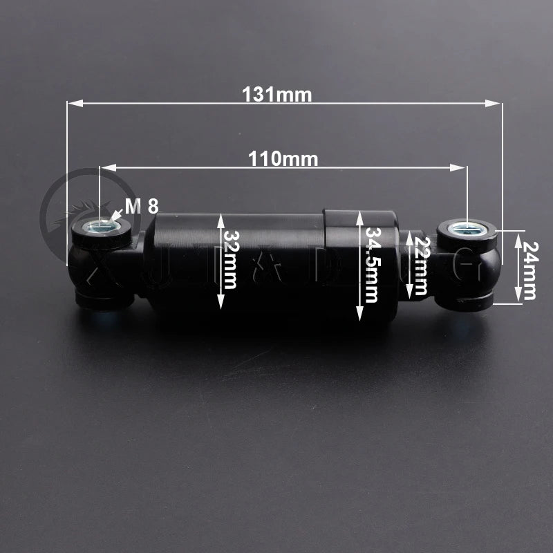 110mm 125mm 150mm 750LBS Electric Scooter Aluminum Shock Absorber Suspension Bicycle 24mm Front/Rear Wheels AllInclusive Spring