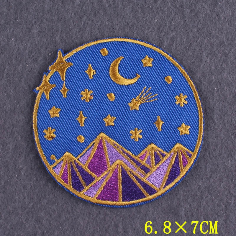 Hiking Adventure Patches For Clothing Stickers DIY Hook Loop Badges Camping Embroidery Patch Iron On Patches On Clothes Stripes