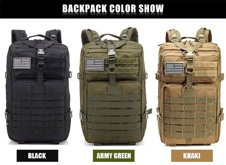 50L Man Tactical Backpacks Outdoor Traveling Bags Outdoor 3P School Pack EDC Molle Pack For Trekking Hunting Bag
