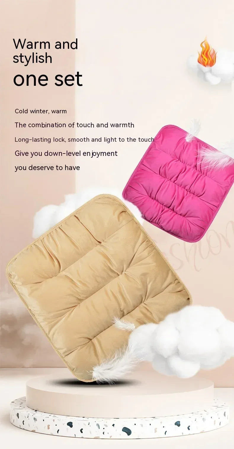 Winter Thickened Car Seat Cover Non-slip Comfortable Warm Seat Cover Seat Protector Car Front/rear Seat Cushion Accessories