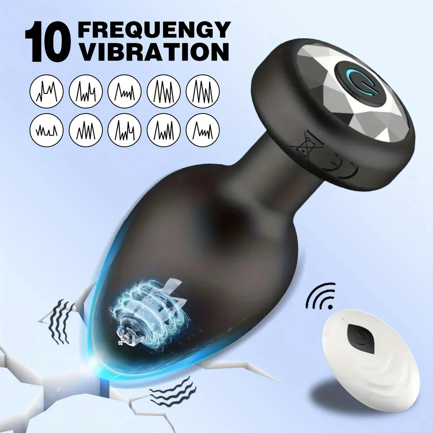 Anal Plug Vibrator for Men Butt Plug Portable Massager Wireless Remote Control Dildo Vibration Sex Toys for Male Adult Toys 18+