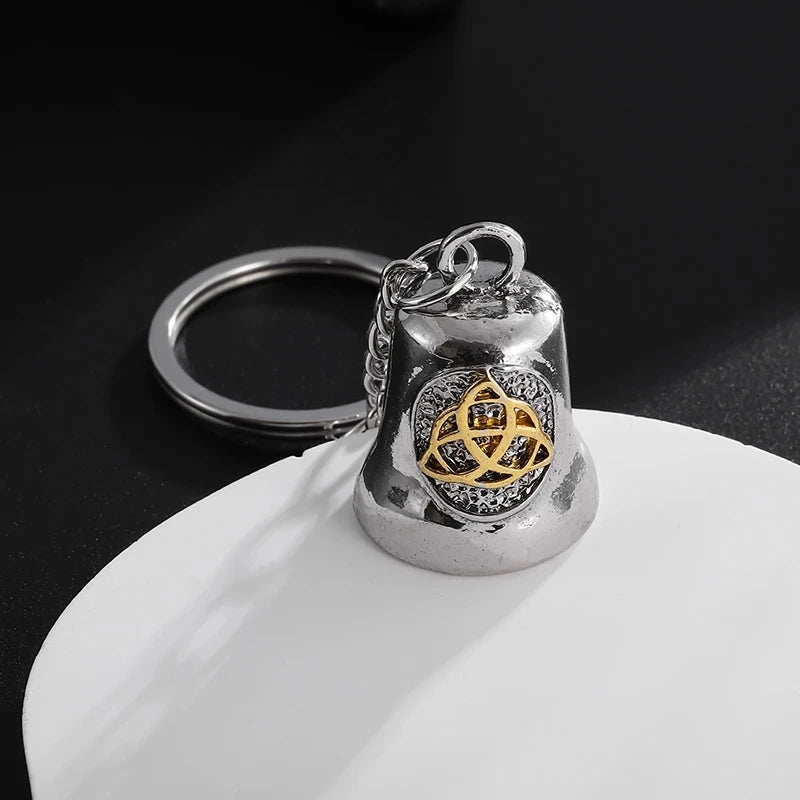 Biker Motorcycle Bell Necklace Charm Men\\\\'s Trend Jewelry Lucky Bell Pendant with Stainless Steel Chain