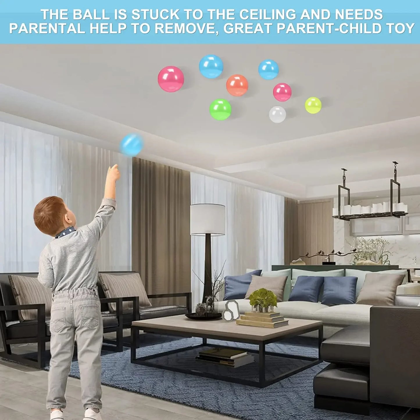 Luminous Balls High Bounce Glowing Ball Sticky Wall Home Party Decor Kids Adult Gift Anxiety Stress Relieve Toy 4.5cm