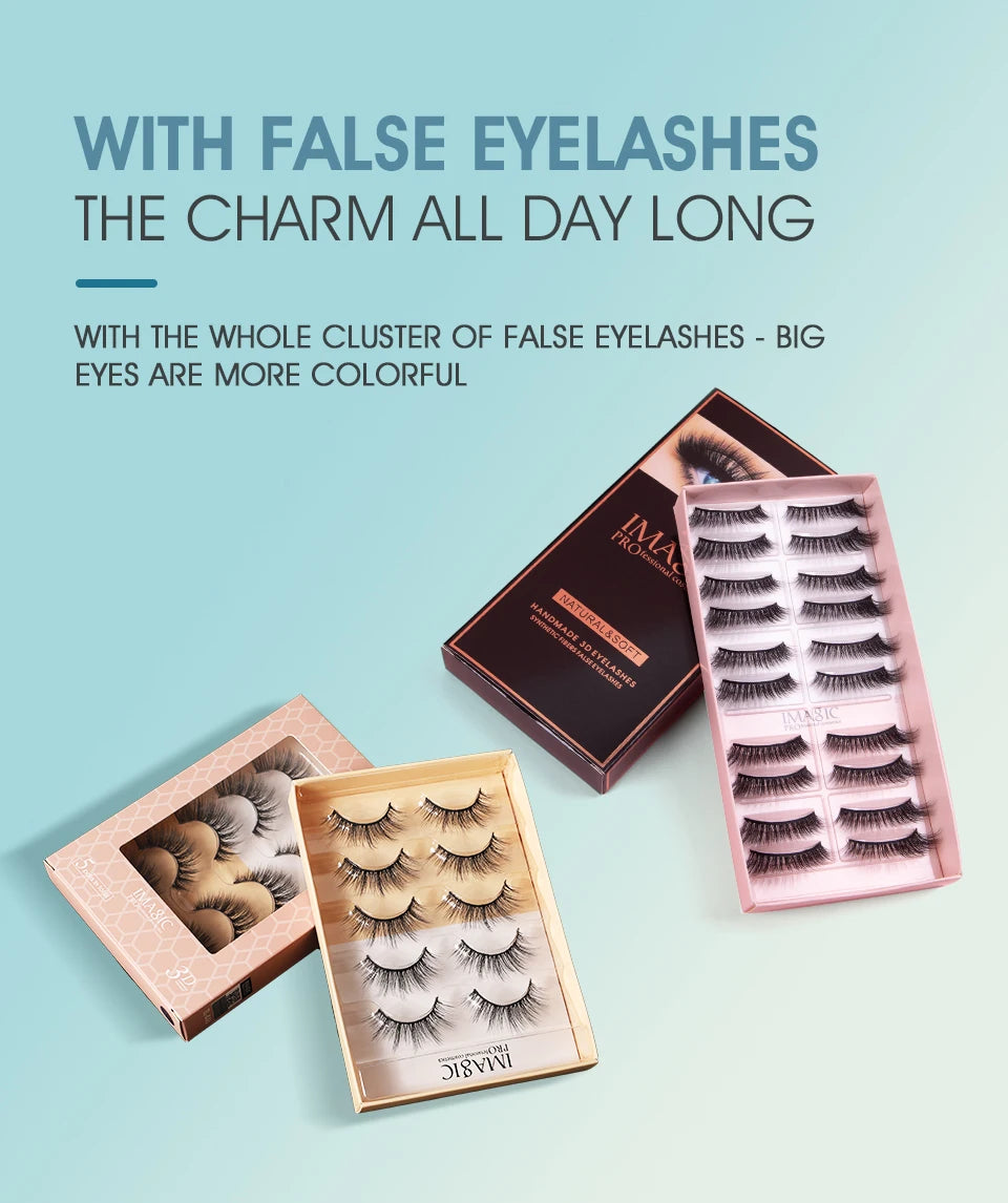 IMAGIC 5ml False Eyelash Extension Glue Waterproof Fast Dry Long Lasting Strong No Irritation Transparent Eyelash Primer Tools