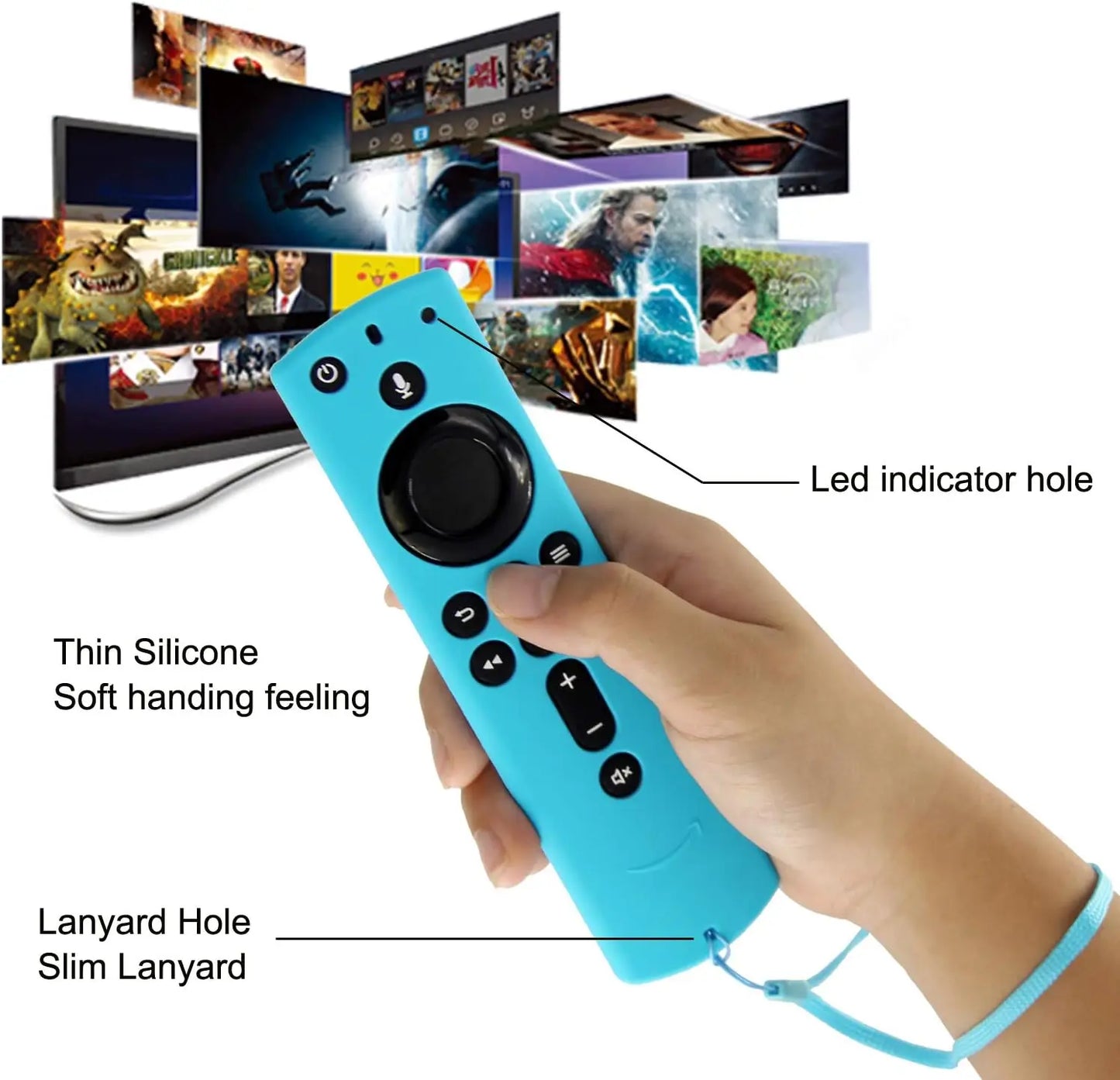 Suitable for Fire TV Stick 4K TV Stick 2GEN Remote Silicone Case Protective Cover Skin Firestick Remote Cover Glow in the Dark