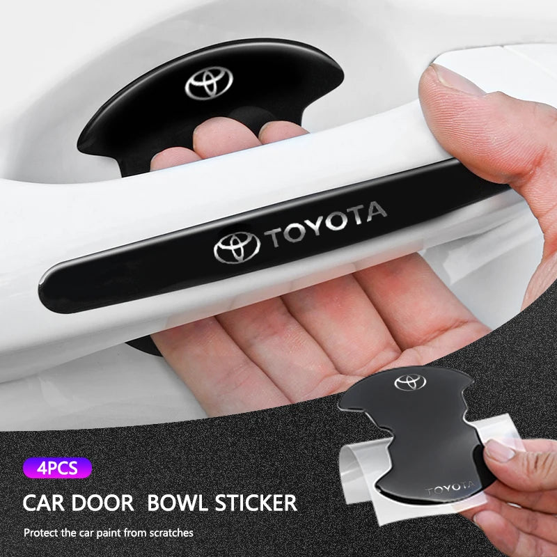 4/8Pcs/Set Car Handle Scratch Resistant Protective Film Door Stickers Car For Toyota Corolla Camry Rav4 Yaris hilux Prius Auris