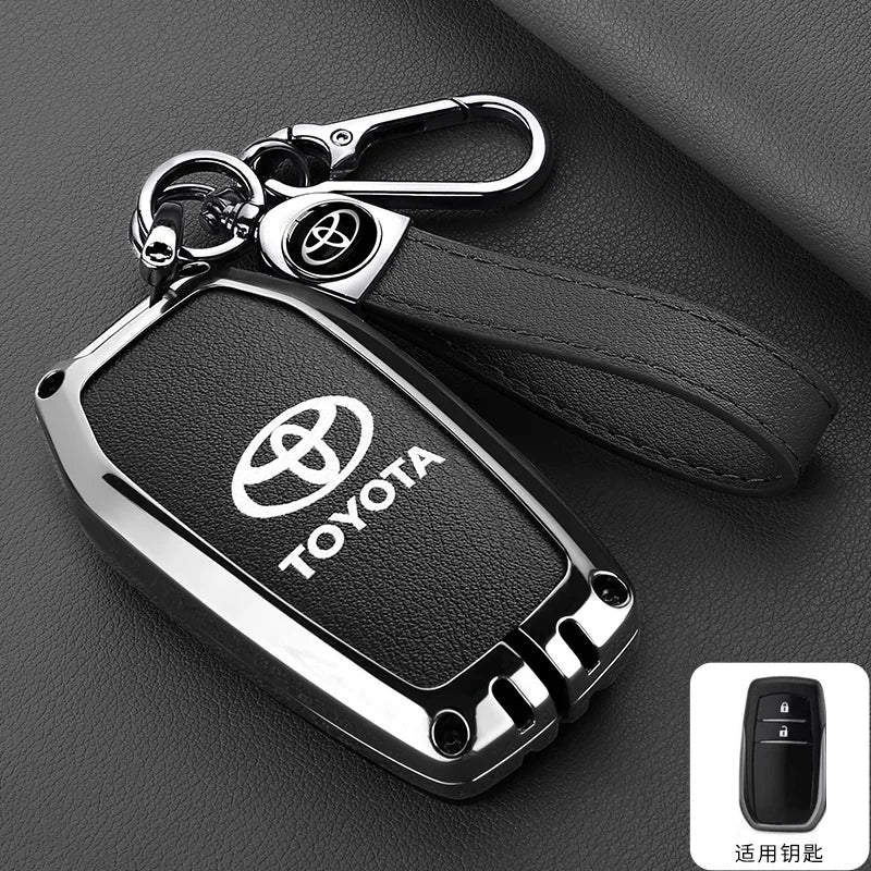 Car Remote Key Case Cover For Toyota CHR Hilux Fortuner Land Cruiser 200 Camry Corolla Crown RAV4 Highland Keychain Accessories