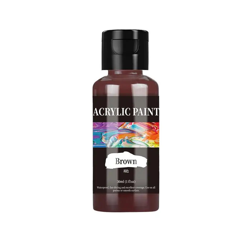 24 Colour Acrylic Paint Colors Bottled Acrylic Paint Set Paint For Fabric Clothing Painting Rich For Leather DIY Pigment