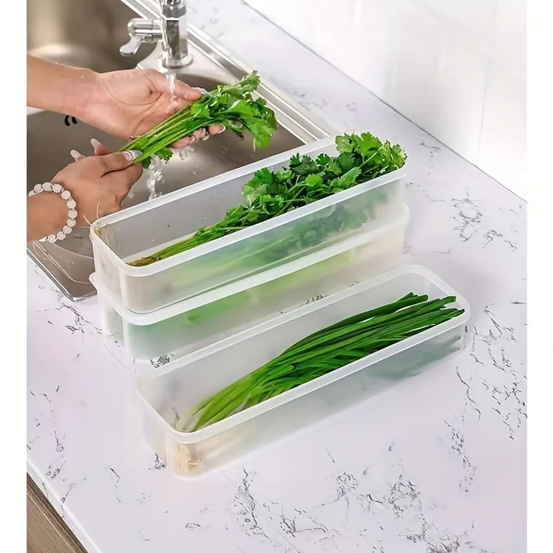 2pcs Refrigerator fresh-keeping storage box, fresh-keeping artifact,Small Food Preservation Boxes,Transparent Sealed Storage Box