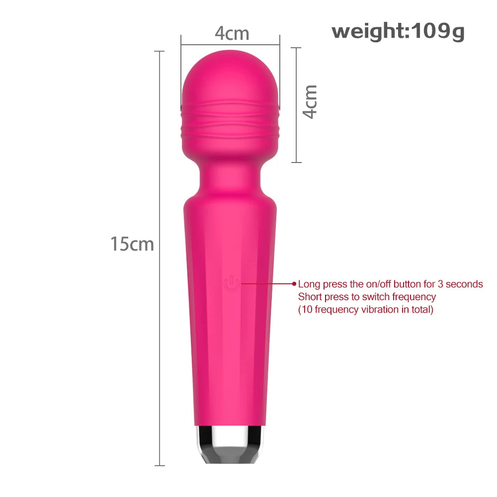 10 Modes Strong Vibration Mini Microphone Vibrator Usb Charging Handheld Body Massager Clitoris G-Spot Vibrators Women Sex Toys