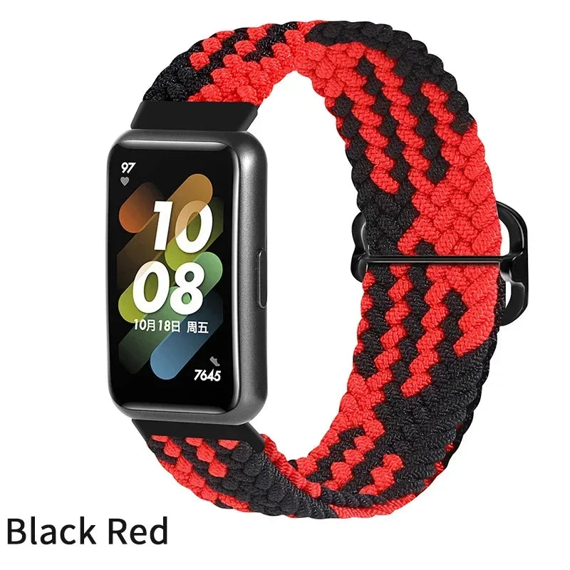 Strap For Huawei Band 7 Adjustable Elastic Nylon Braided Strap Men Women Replacement Bracelet Wristband For Huawei Band 7