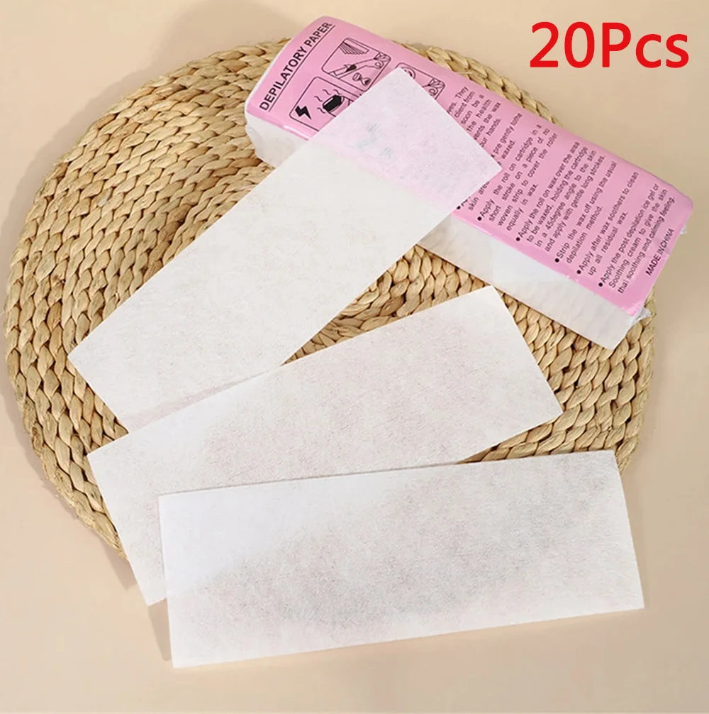 20PCS/50PCS/100PCS Professional Hair Removal Waxing Strips Non-woven Fabric Waxing Papers Depilatory Tool For Leg Hairs Removal