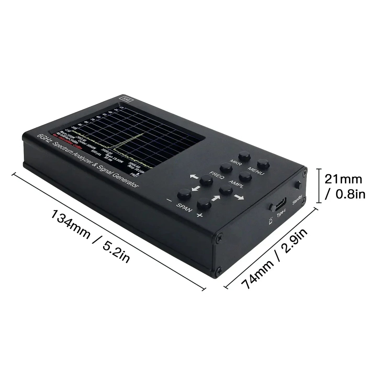 SA6 High Configuration 6GHz Spectrum Analyzer 35-6200MHz Signal Generator 9KHz-3GHz Near Field Probe Locate Interference Sources