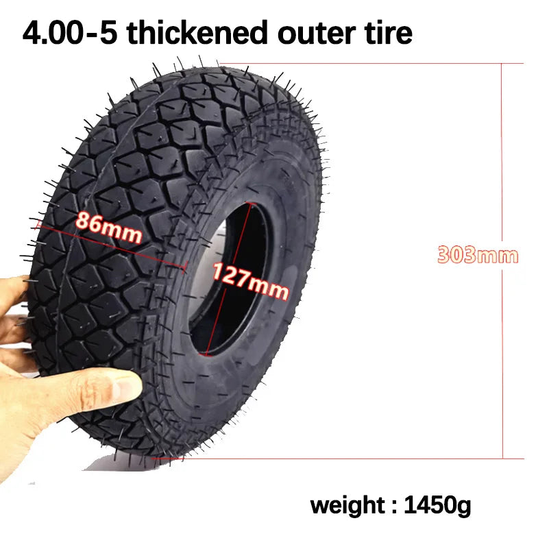 4.00-5 inner and outer tires 12 inch thick pneumatic  for elderly scooters 400-5     with pockets