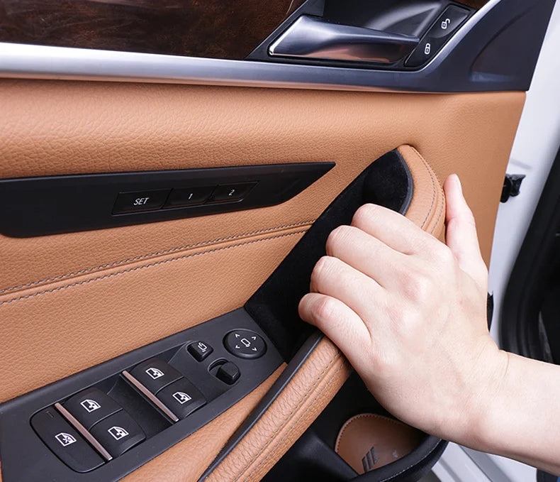 Flocking Car Front Door Armrest Storage Box Holders For BMW 5 Series G30 530I 2018-2020 Replacement Stowing Tidying Storage Boxe