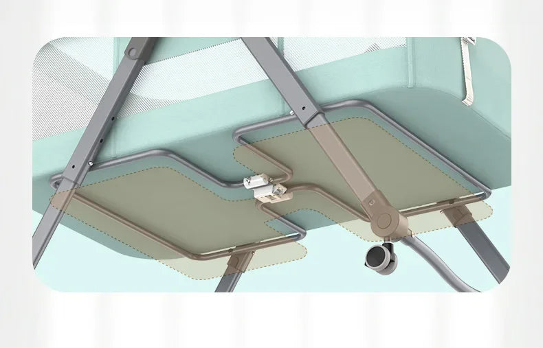 folding cheap movable Multi Function  Folding  Portable Baby Cot playpen babies Bed  Baby Crib