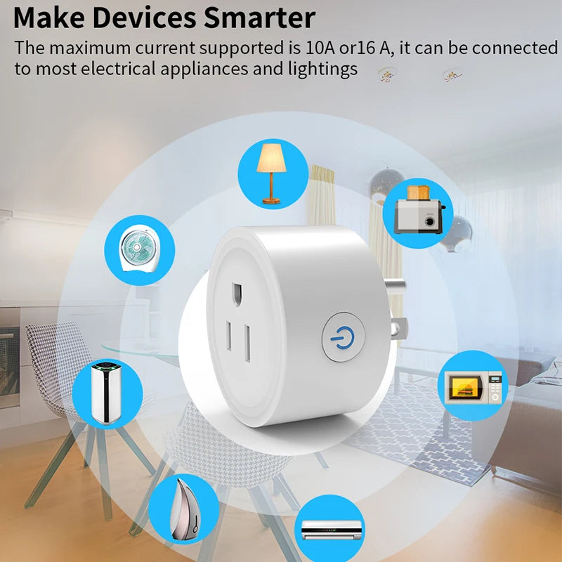 Smart Plug 10A WiFi US Outlet Socket 100-240V Timer Alexa Google Assistant CozyLife APP/Voice Control Group For for Home Auto