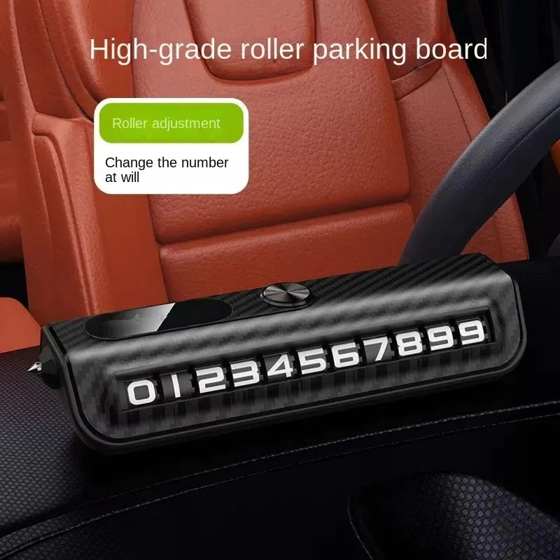 Multi-functional parking number plate, parking and moving phone, window breaker, car-mounted moving phone plate Accessories
