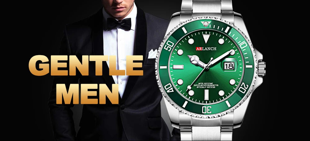 Business Stainless Steel Watch 40mm Classic Red Blue Circle Diving Series Magnifying Glass Calendar Quartz Watches montre homme