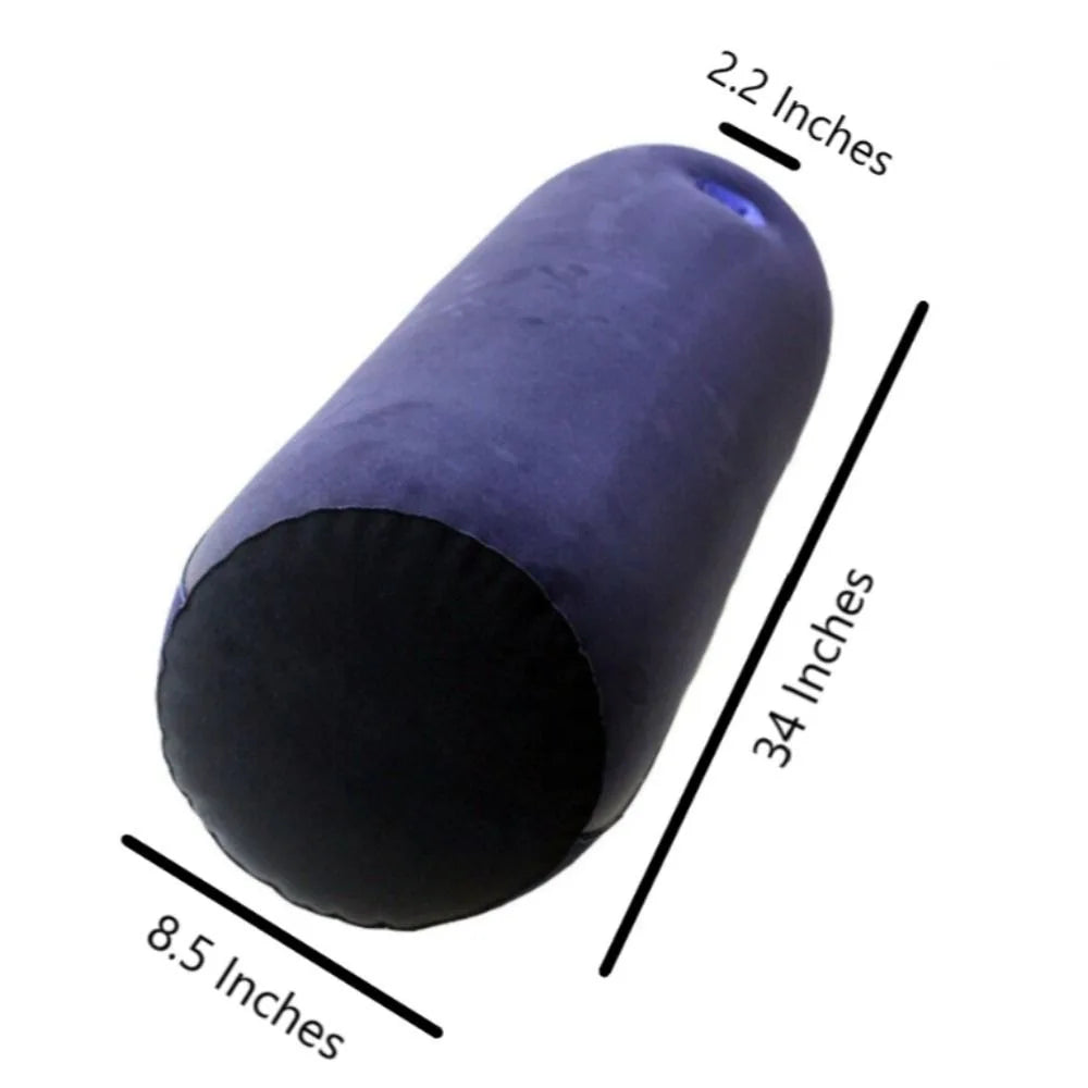Couples Gifts PVC Flocking Silicone Pillow Blue+Black Triangle Cylinder Wedge Magic Cushion Soft Inflatable Triangle Pad Home
