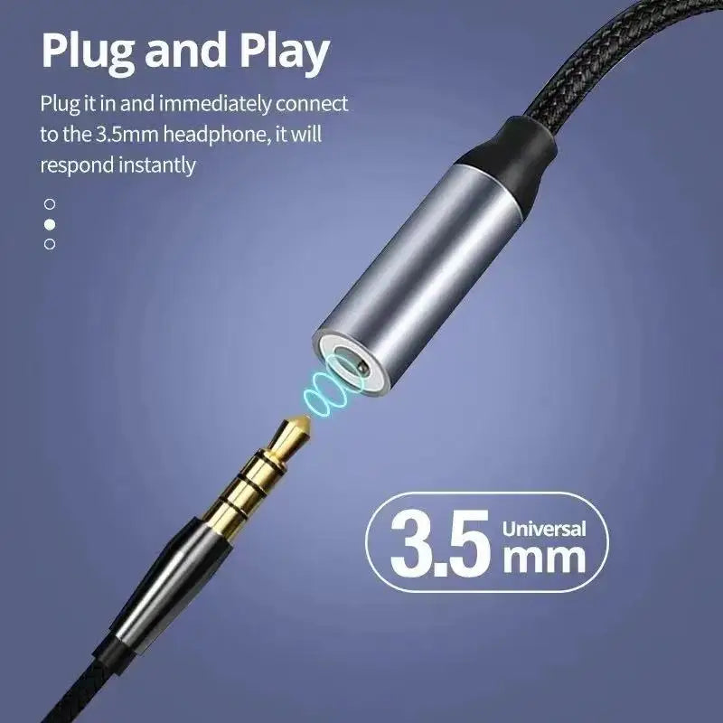 Type-C To 3.5mm Earphone Jack Adapter For Mobile Phone Aux Audio Adapter Compatible With iPhone Samsung Xiaomi