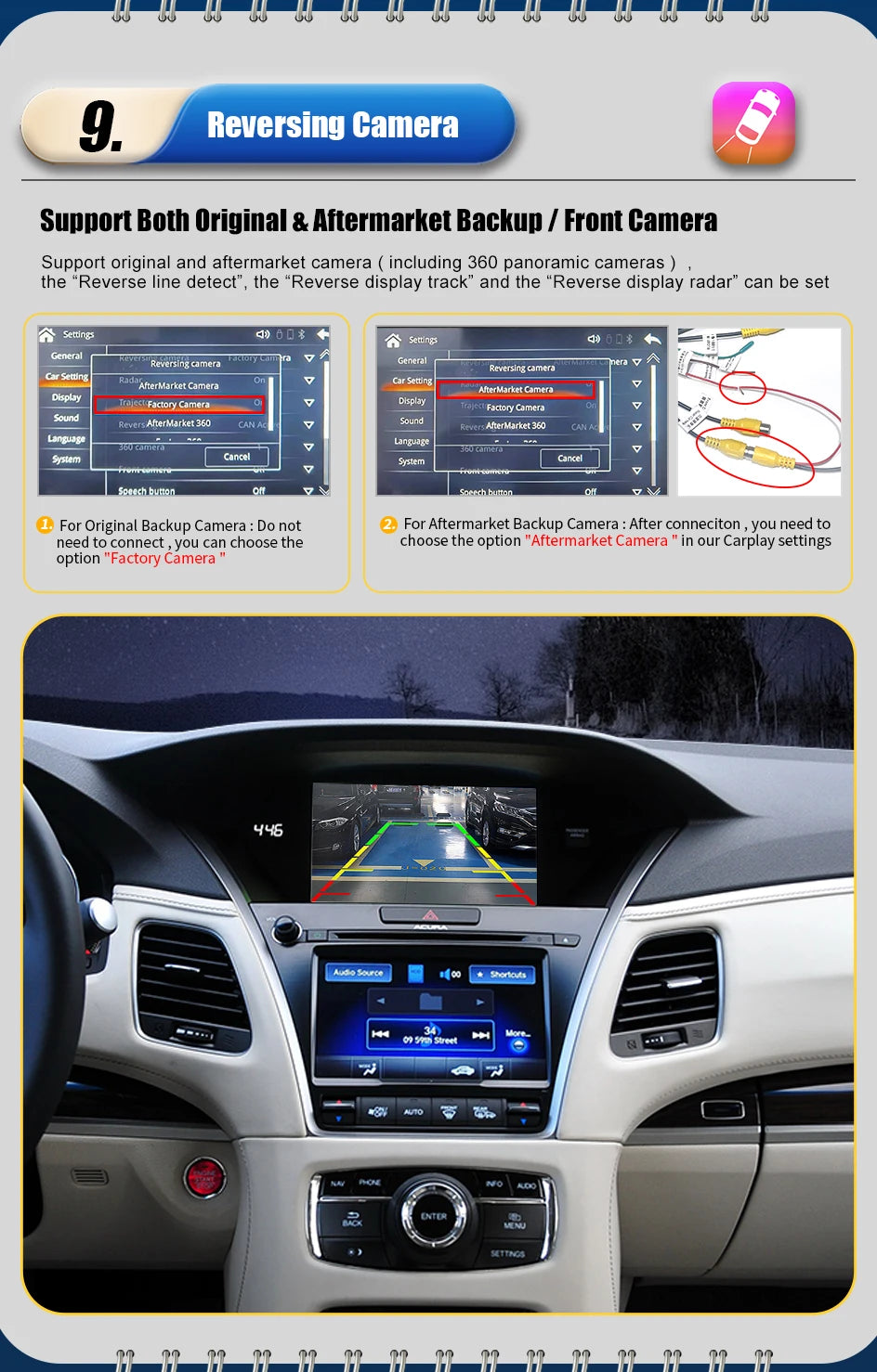 Car Ai Box Wireless Apple Carplay Android Auto For Acura YD3 MDX RDX TLX ILX RLX Honda Odyssey Original Screen Support Mirroring