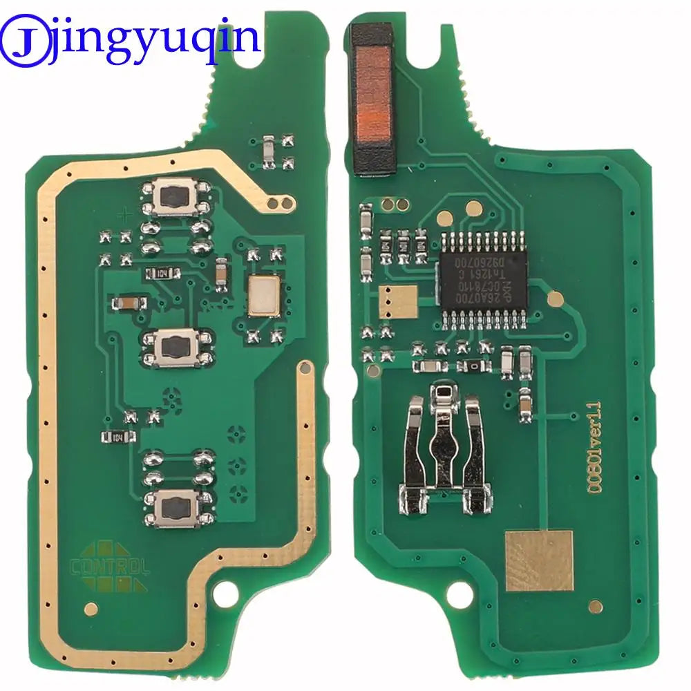 jingyuqin Remote ASK/FSK Car Key Board for Peugeot 207 307 308 407 607 807 For Citroen C2 C3 C4 C5 C6 CE523 CE536 7941 7946 ID46