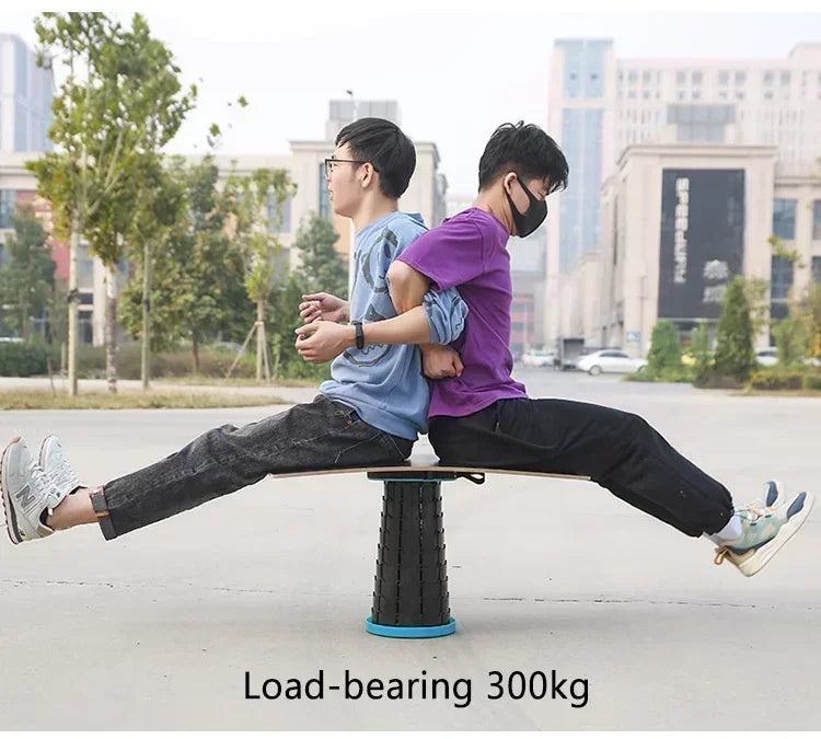 Folding Stool Heavy Duty Collapsible Telescoping Stool with Load Capacity 400lbs, Portable Retractable Stool for Camping Fishing