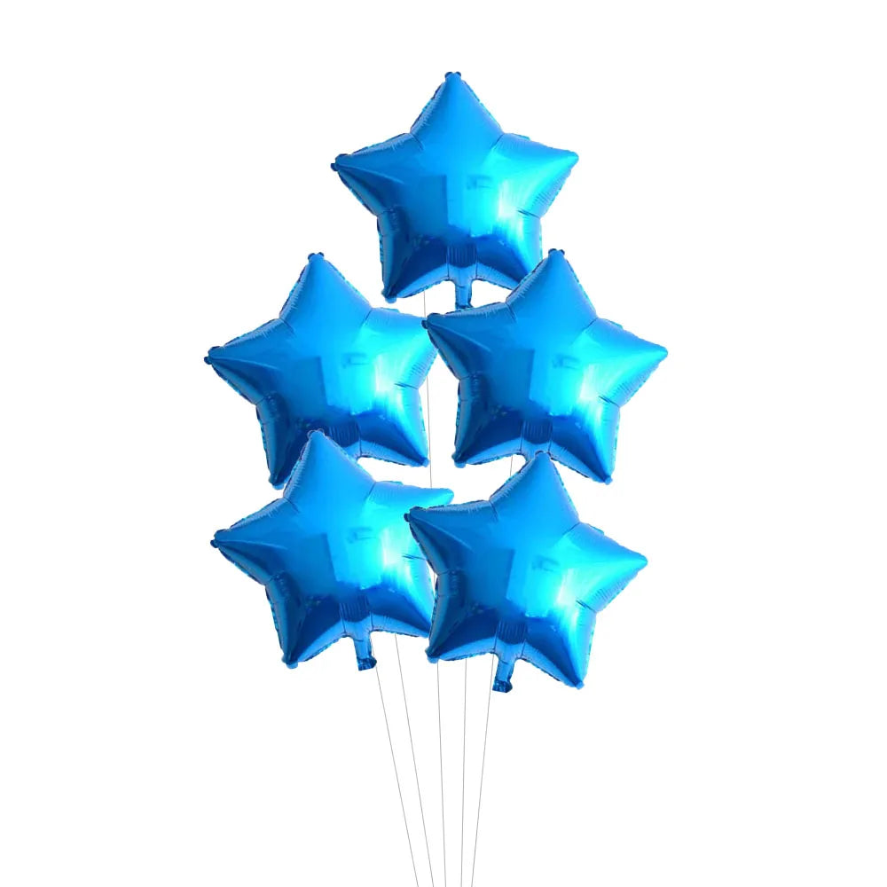 5Pcs 18inch Gold Silver Foil Star Balloon Wedding Balloons Decoration Baby Shower Children's Kids Birthday Party Balloons Globos