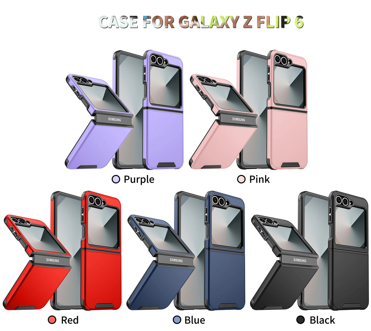Luxury Original Official Slim Matte Protection Phone Case Samsung Galaxy Z Flip 7 6 5 4  For Wireless Charging Shockproof Cover