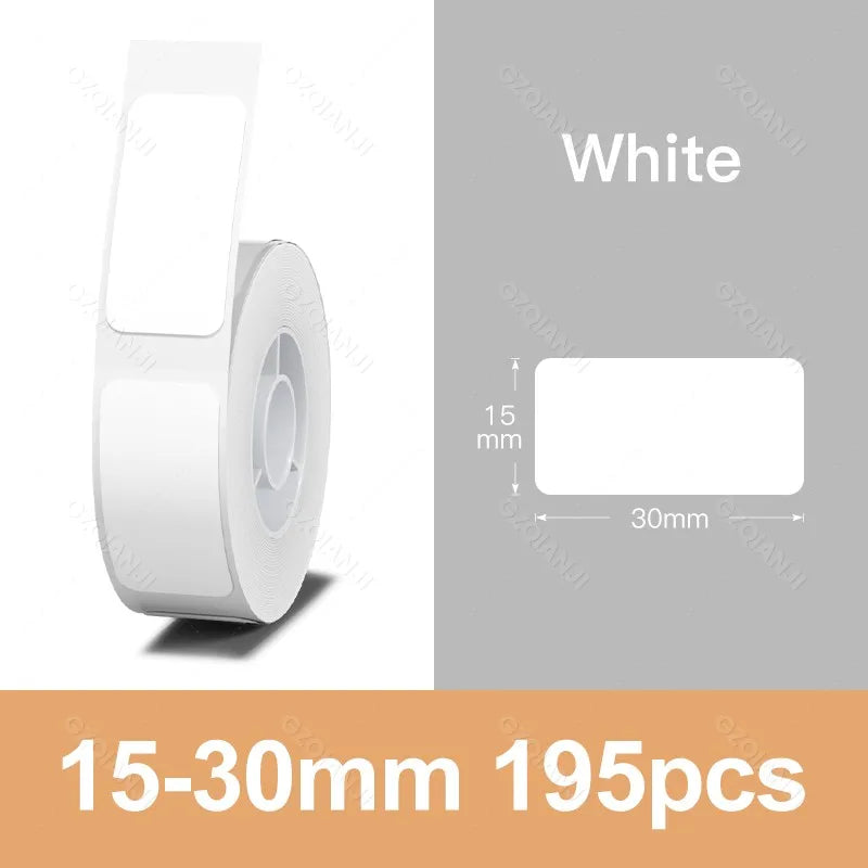 Niimbot D110 D11 Label printer paper Waterproof Anti-Oil Price Label Sticker Transparent Pure Color Label thermal Sticker Paper