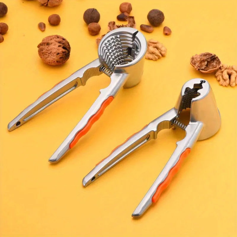 1pc Ergonomic Nutcracker - Multi-functional Double Headed Walnut and Hazelnut Cracker