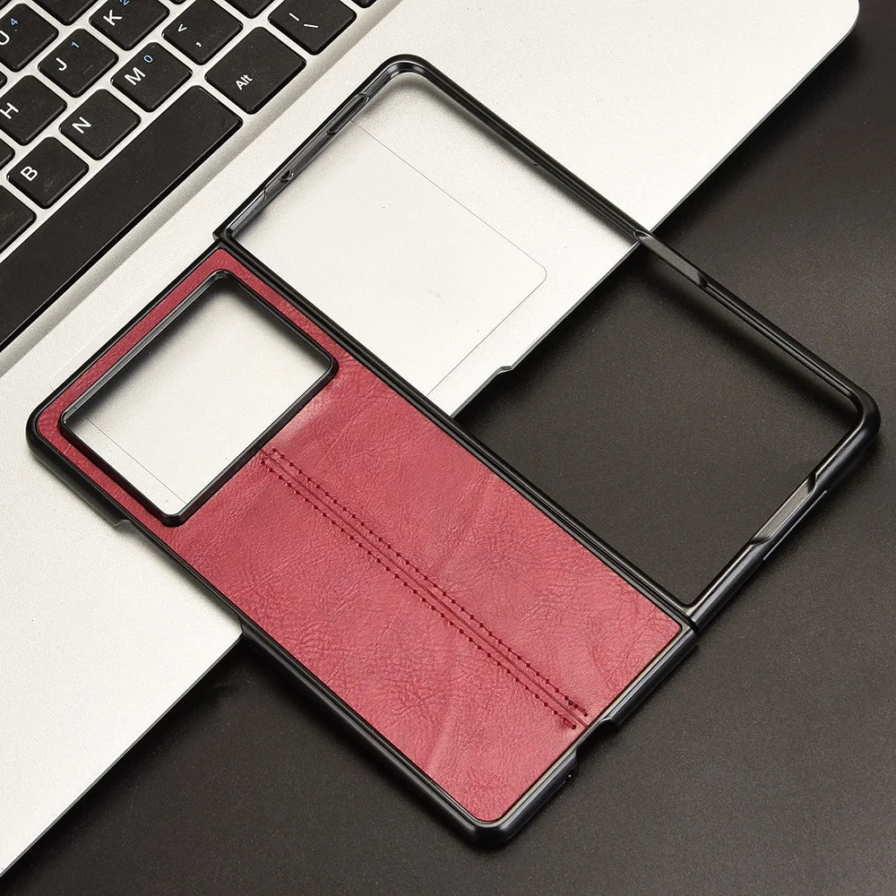 For Tecno Phantom V Fold 2 Case Luxury Leather Skin Texture Ultra Thin Slim Back Cover For Tecno Phantom V Fold2 Phone Cases