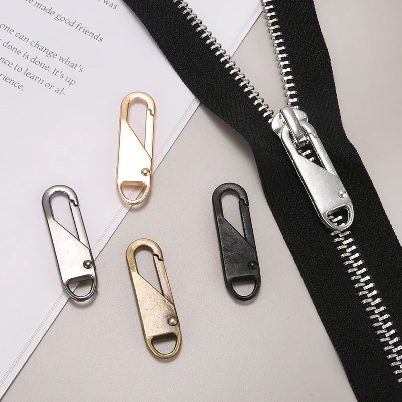 Detachable Zipper Puller Universal Zipper Puller Slider Repair Kit Replacement Zipper Head Extender Handle DIY 5/10PCS