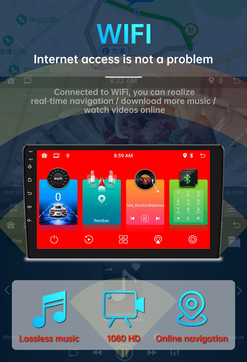 4G 64G Car play Android Radio Multimedia 7 9 10 inch CarPlay Android Auto 2 din Radio Stereo Receiver Player 2DIN GPS 4 Core
