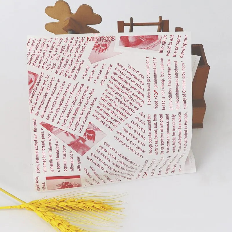 100pcs Hamburg Triangular Baking And Oil Proof Bags Donut Bakery Baking Food Packing Hand Wrapped Oilproof Kraft Bag