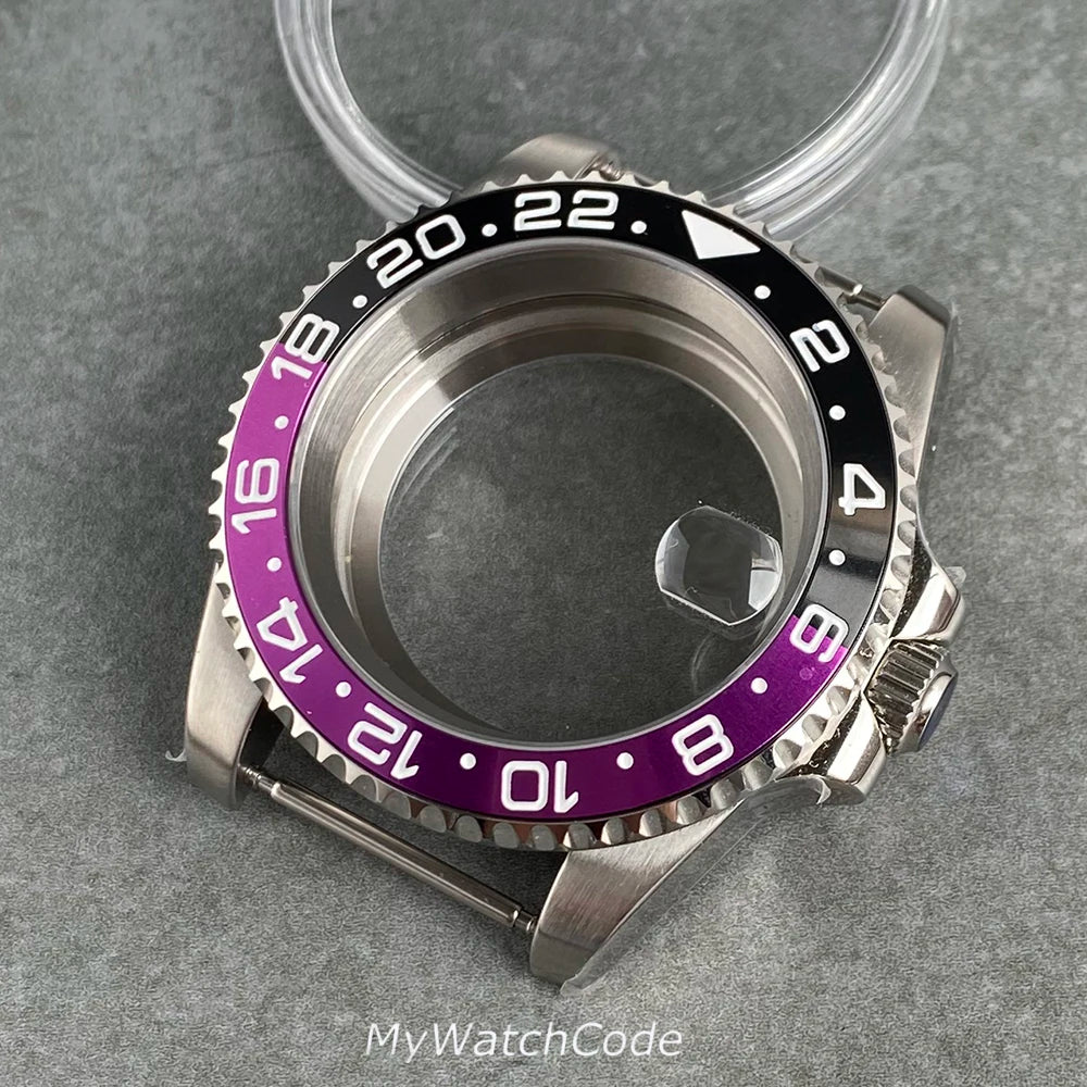 40mm Sub GMT Watch Case for NH34 NH35 NH36 NH37 NH38 NH39 NH70 NH72 Movement 120Click Bezel 200m Waterproof Resistant Steel