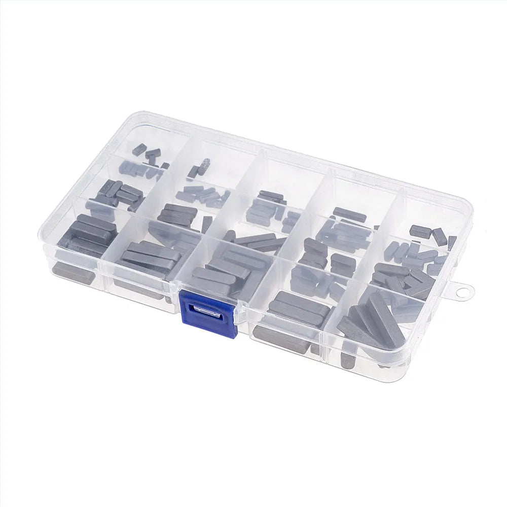 140PCS/BOX M3 M4 M5 M6 Square Rectangular Keys Stainless Steel Dowel Drive Shaft Parallel A Type Flat Key Kit
