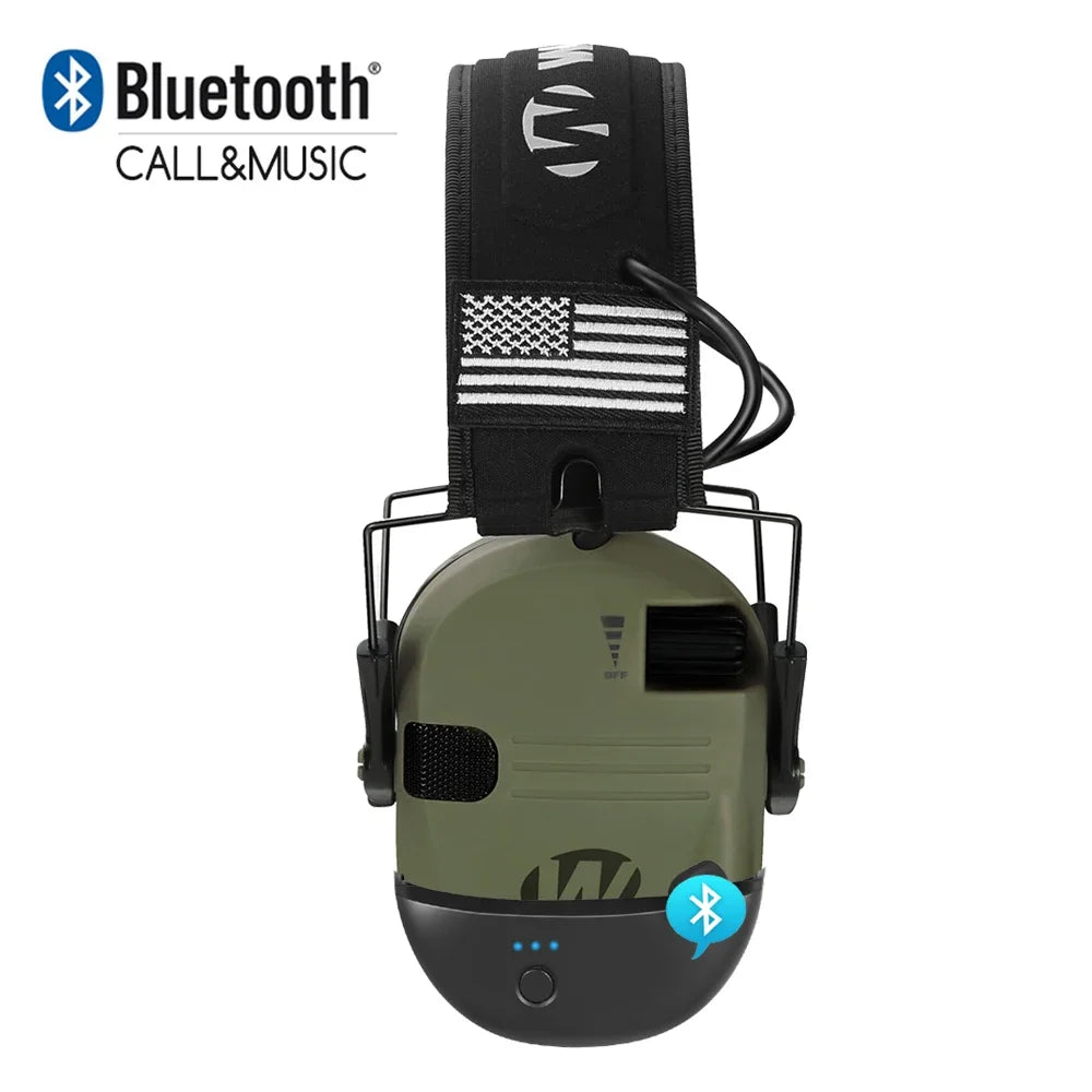 Wireless Electronic Anti-noise Shooting Headset Bluetooth Tactical Hunting Earmuff Hands-Free Calling Hearing Protection Headset