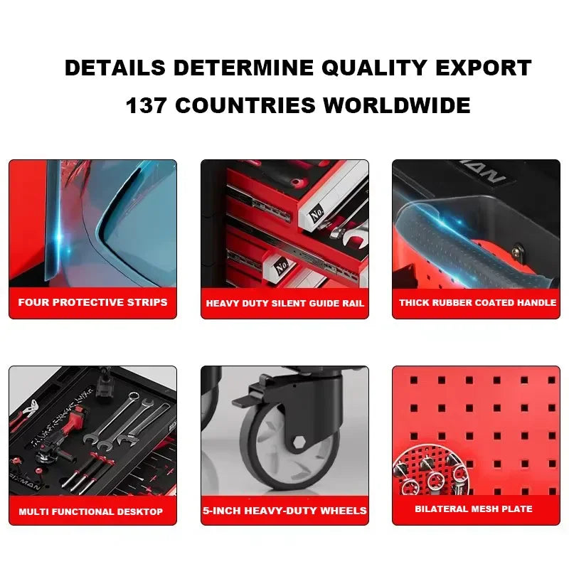 Garage Organizer Storage Tool Cabinet Trolley Complete Rack Professional Workshop Maleta De Ferramentas Completa Tools Packaging