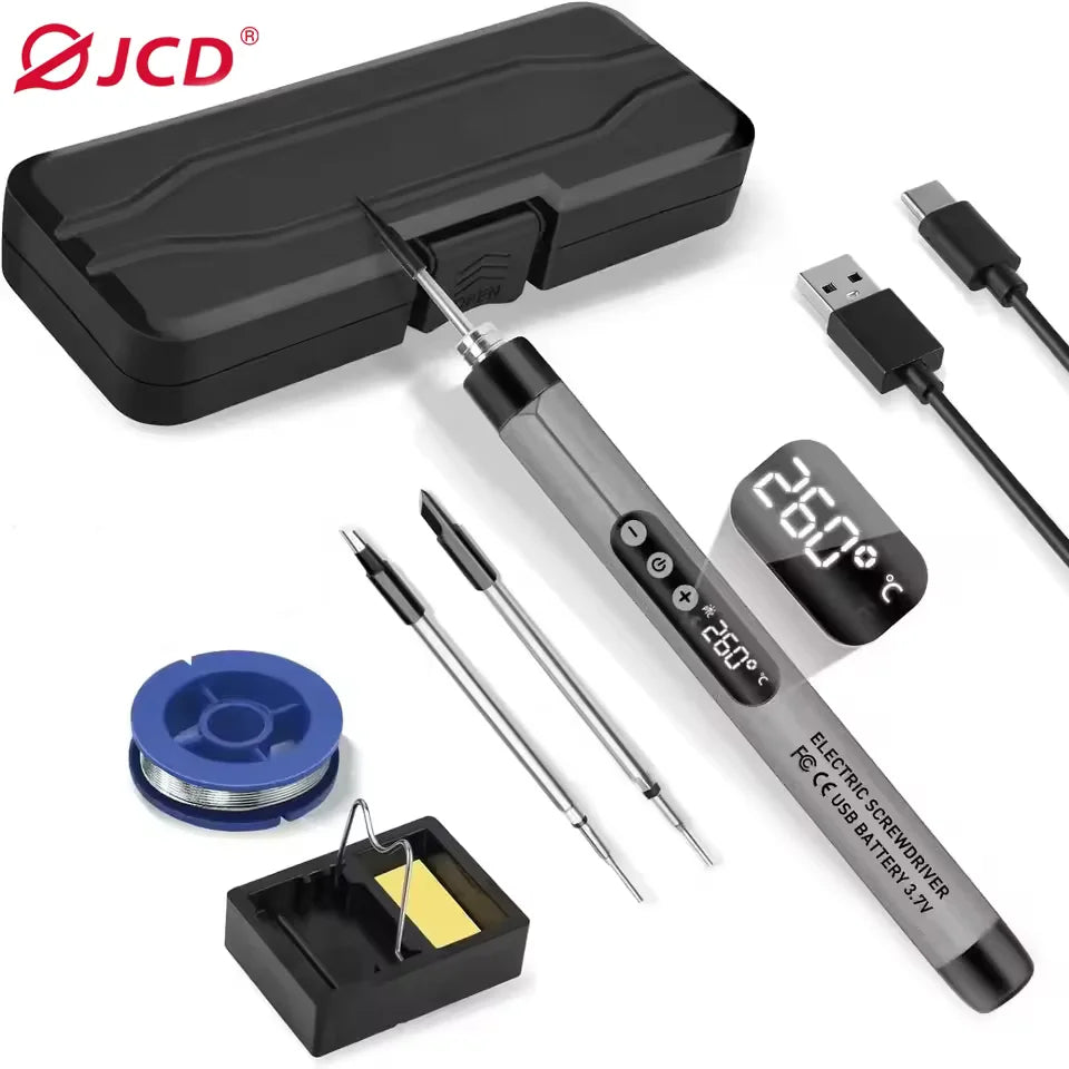 Cordless USB Digital Soldering Iron Adjustable Temperature 300-450℃ Type-C 1000mAh Battery Intelligent Solder Welding Iron Tool